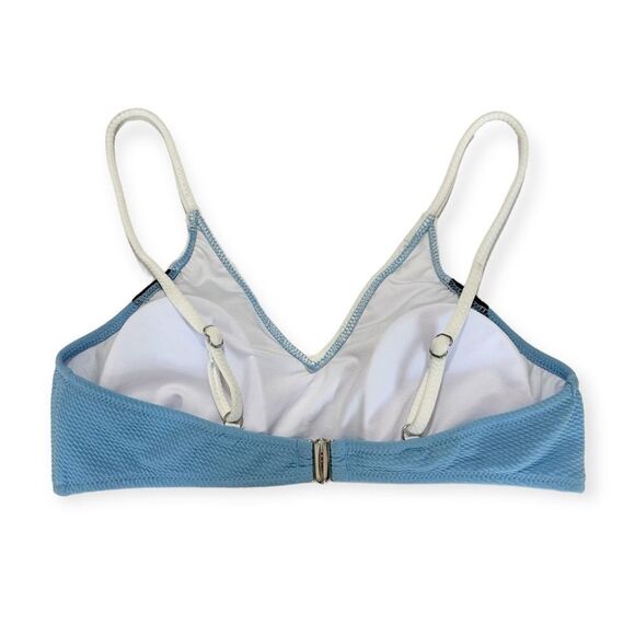 🔃Blue Textured Bikini Swimsuit Top - Picture 2 of 4